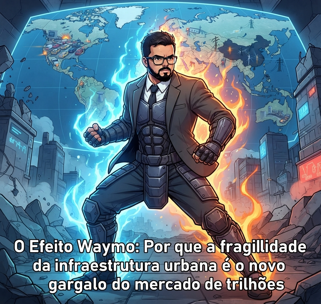 O Efeito Waymo: Por que a fragilidade da infraestrutura urbana é o novo gargalo do mercado de trilhões