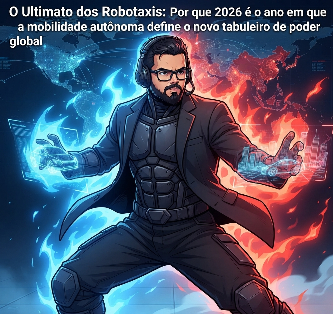 O Ultimato dos Robotaxis: Por que 2026 é o ano em que a mobilidade autônoma define o novo tabuleiro de poder global